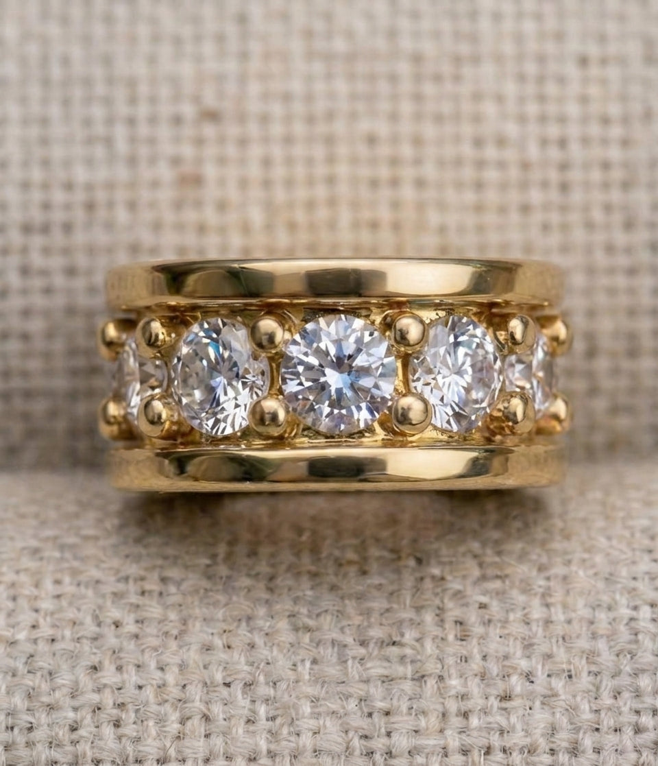 18k Yellow Gold White Diamond 0.06ct Diamond Rondelle finding, main view