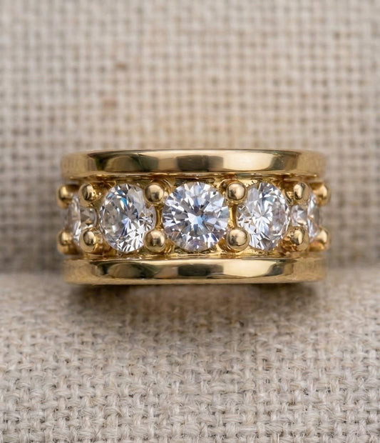 18k Yellow Gold White Diamond 0.06ct Diamond Rondelle finding, main view