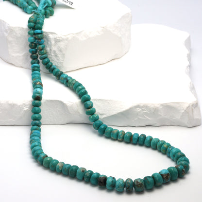 Natural Blue-Green Turquoise 5mm Faceted Rondelles