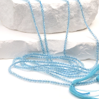 Sky Blue Topaz 2.5mm Faceted Rondelles Bead Strand
