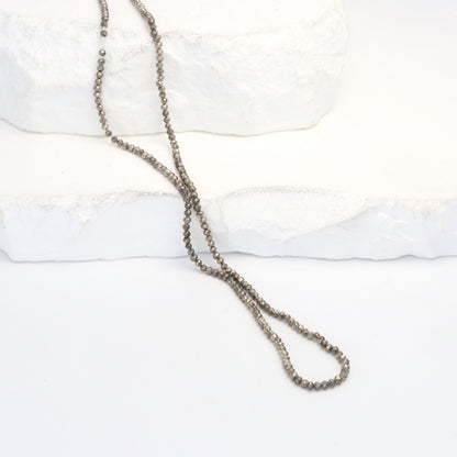 Silver Plated Pyrite 1.75mm Faceted Rounds