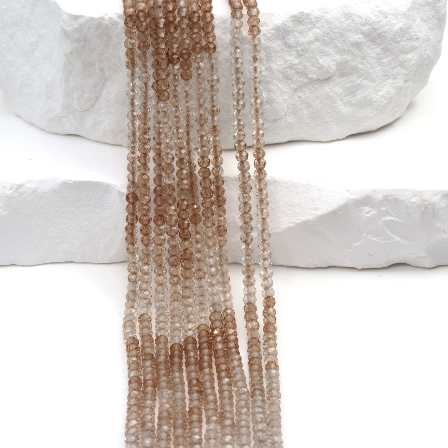 Ombre Imperial Topaz 2.5mm Faceted Rondelles