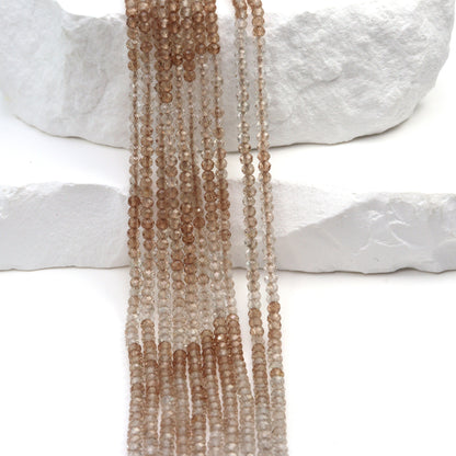 Ombre Imperial Topaz 2.5mm Faceted Rondelles