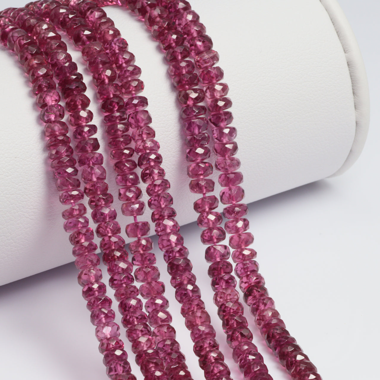 AAA Rhodolite Garnet 4mm Faceted Rondelles