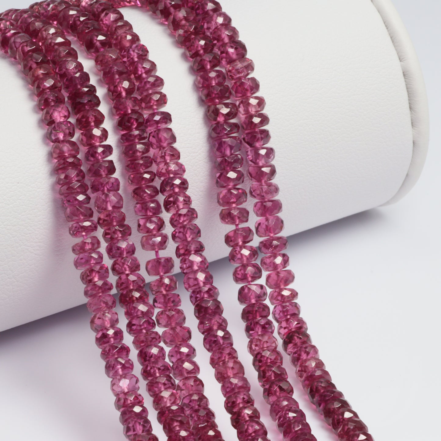 AAA Rhodolite Garnet 4mm Faceted Rondelles