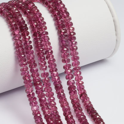AAA Rhodolite Garnet 4mm Faceted Rondelles