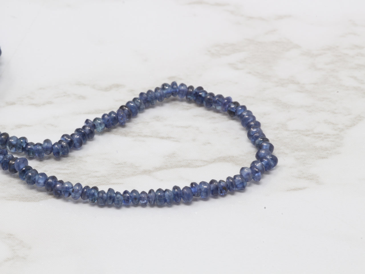Cornflower Blue Sapphire 1.5mm Smooth Rondelles Bead Strand