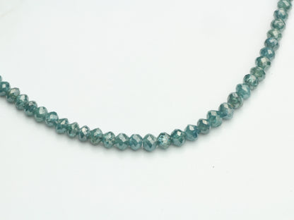 Blue Diamond 2mm Faceted Rondelles