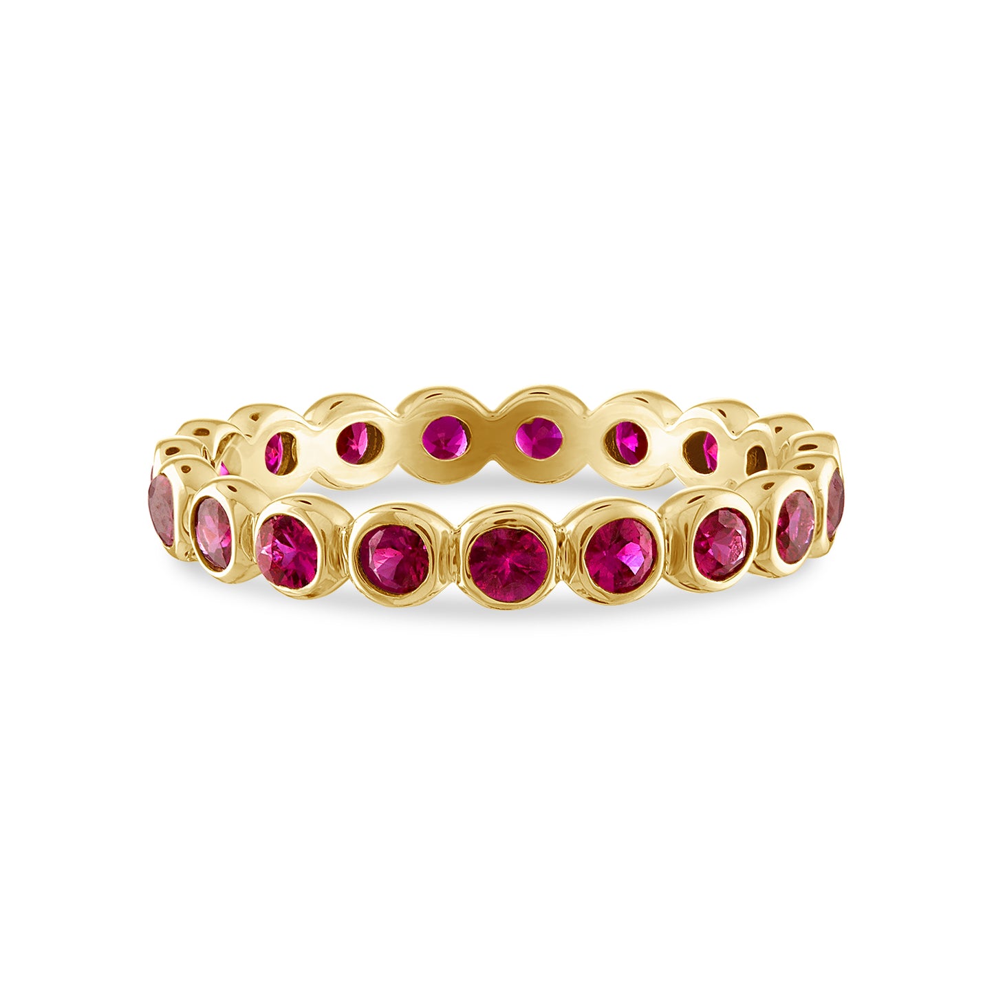 Bezel Set Ruby Eternity Band