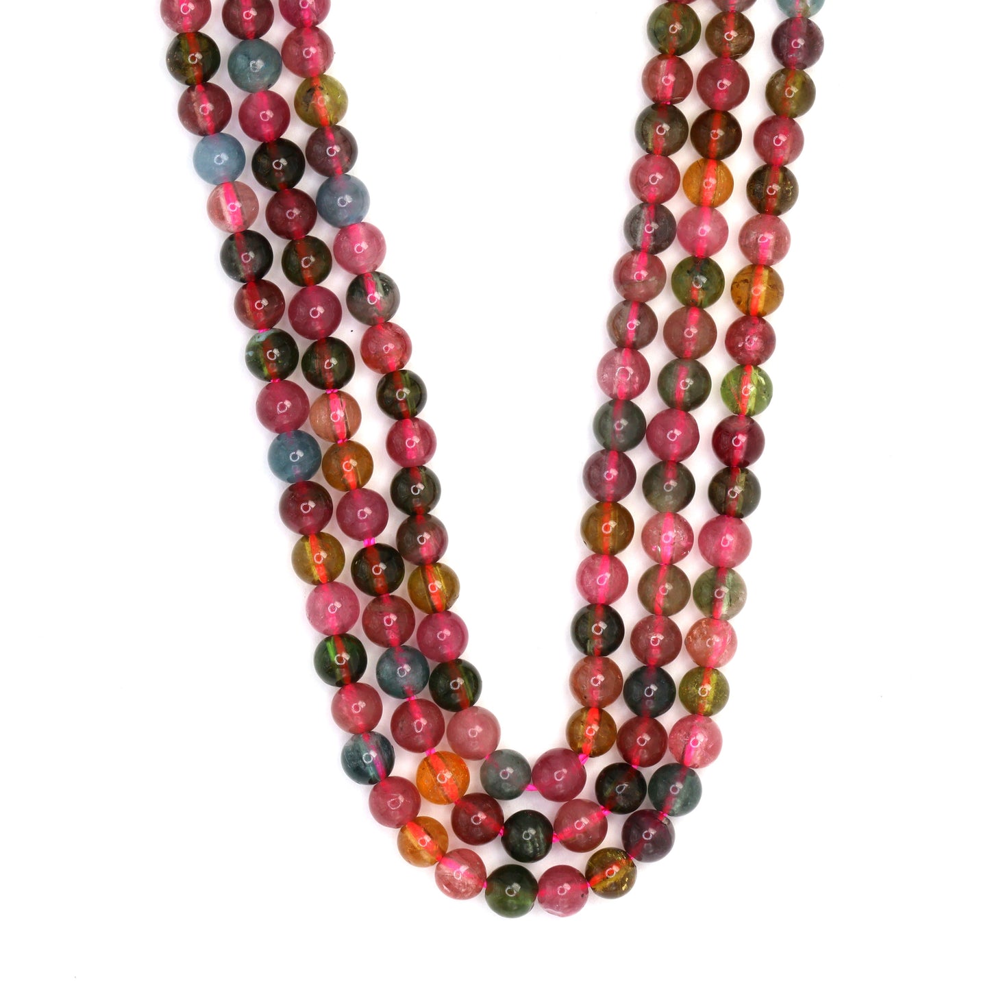 Watermelon Tourmaline 4mm Smooth Rounds