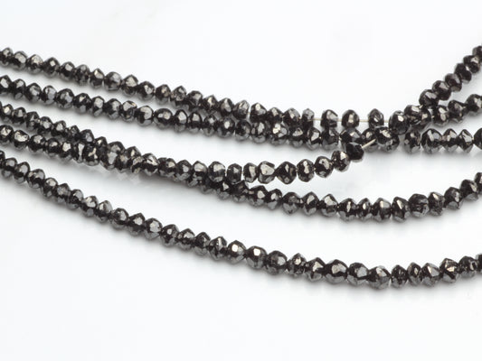 Black Diamond 1.5mm Faceted Rondelles