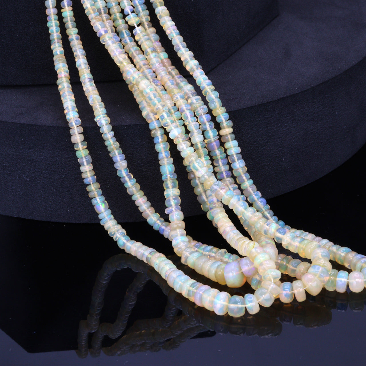 Ethiopian Opal 3mm Smooth Rondelles