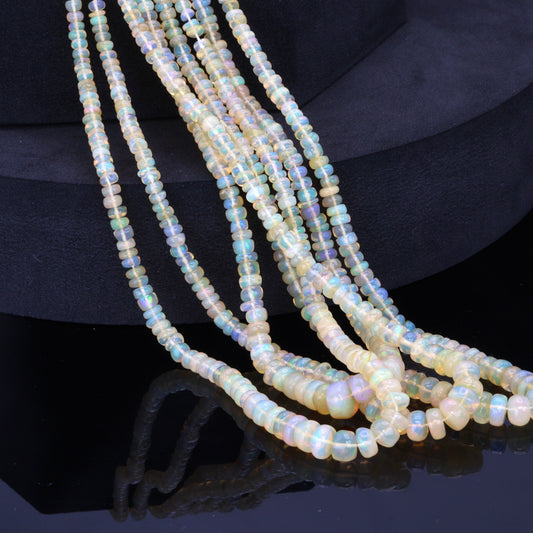 Ethiopian Opal 3mm Smooth Rondelles