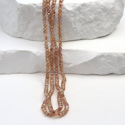 Light Red Zircon 2.5mm Faceted Rounds