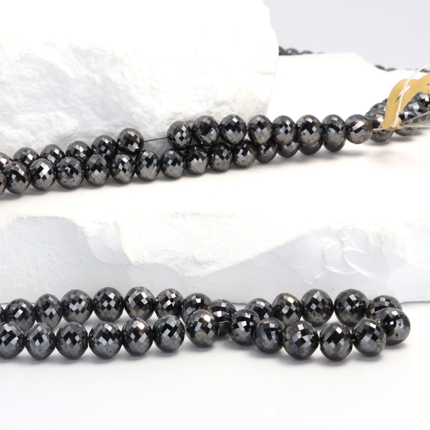 Black Diamond 6mm Faceted Rondelles