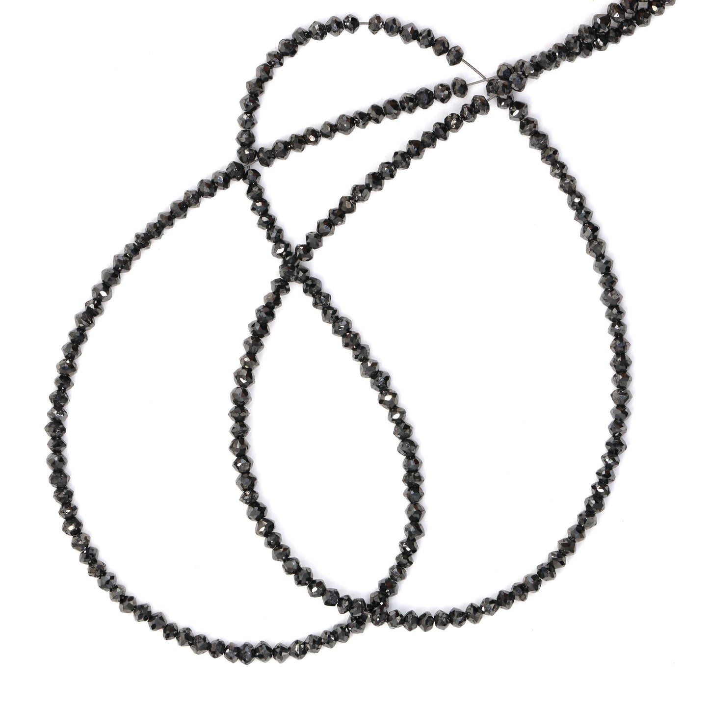 Black Diamond 2.2mm Faceted Rondelles