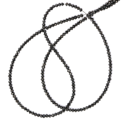 Black Diamond 2.2mm Faceted Rondelles