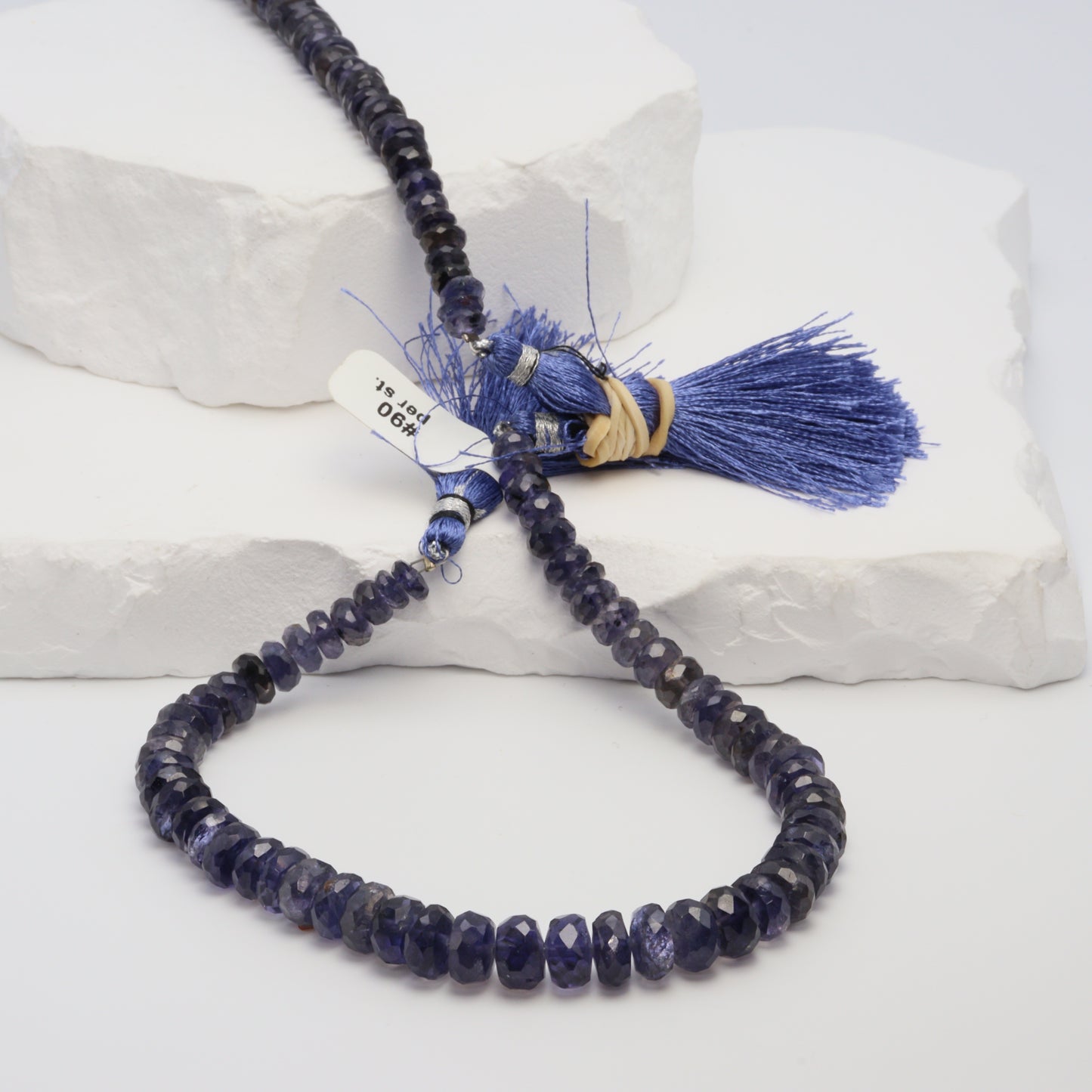 Blue Iolite 5mm Faceted Rondelles