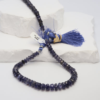 Blue Iolite 5mm Faceted Rondelles