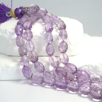 Pink Amethyst 14x10mm Faceted Drums