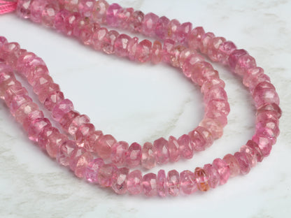 Light Pink Tourmaline 3.5mm Faceted Rondelles