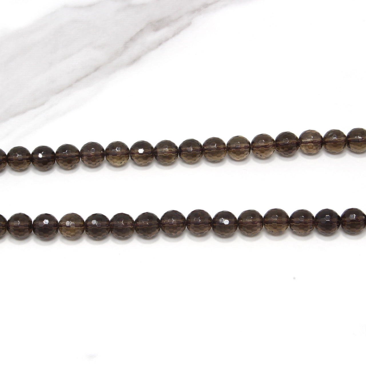 Brown Smoky Quartz 7mm Faceted Rounds