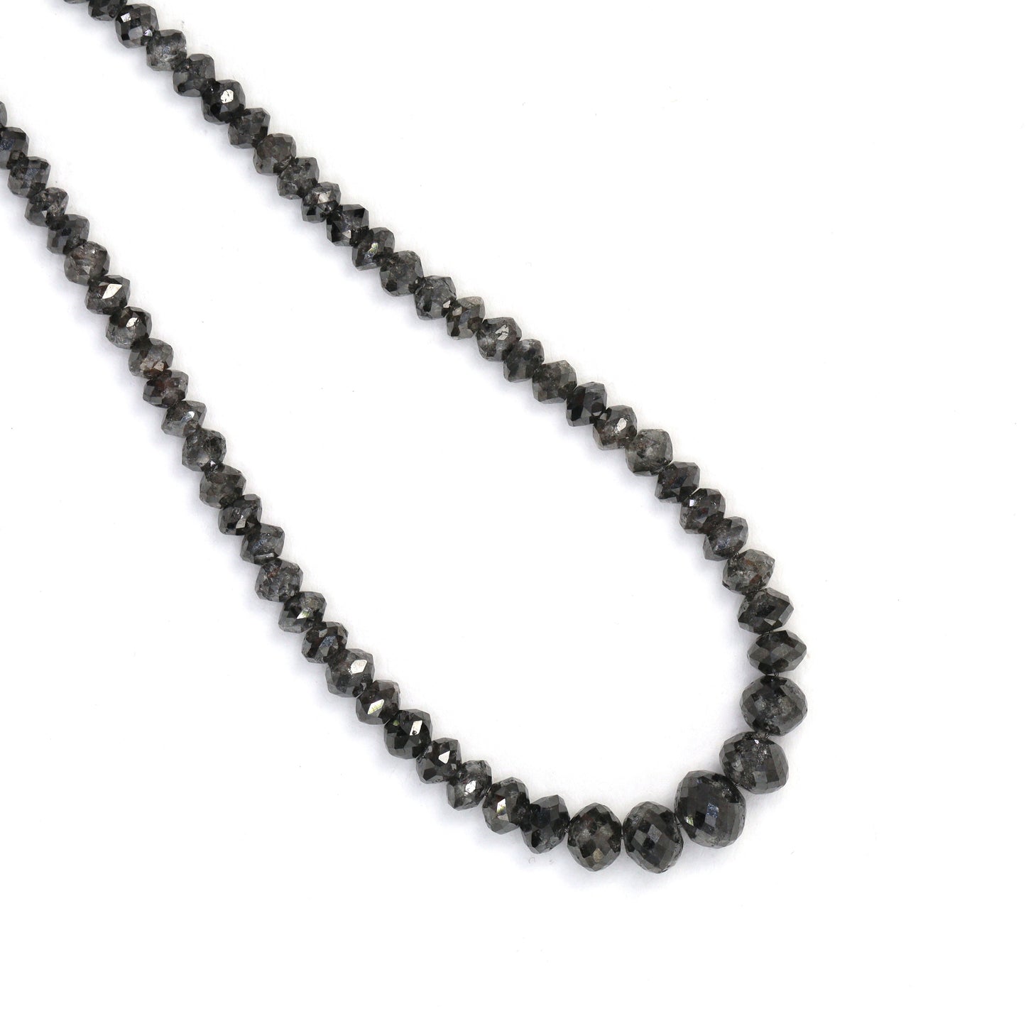 Gray Diamond 3mm Faceted Rondelles