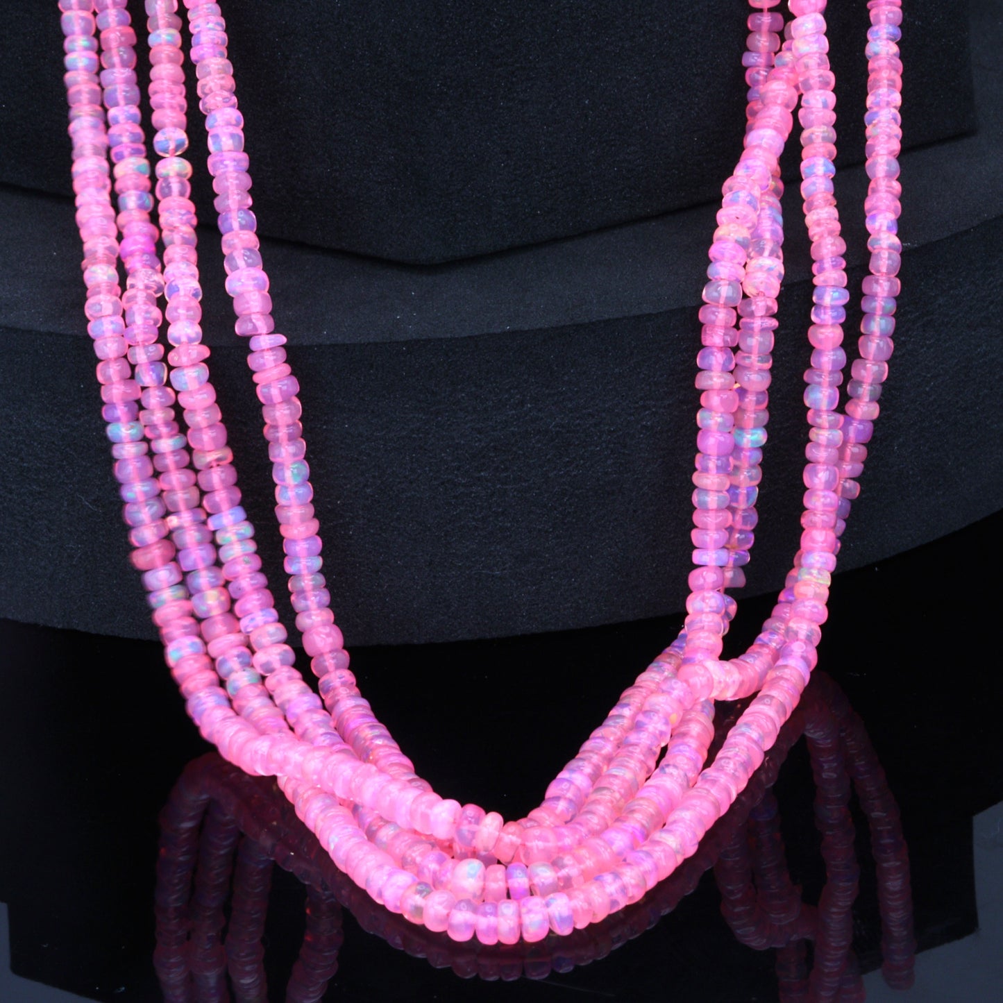 Pink Ethiopian Opal 2.5mm Smooth Rondelles