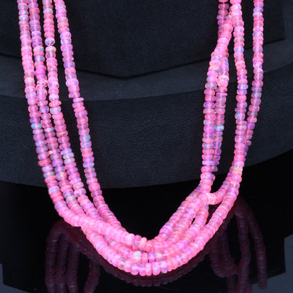 Pink Ethiopian Opal 2.5mm Smooth Rondelles