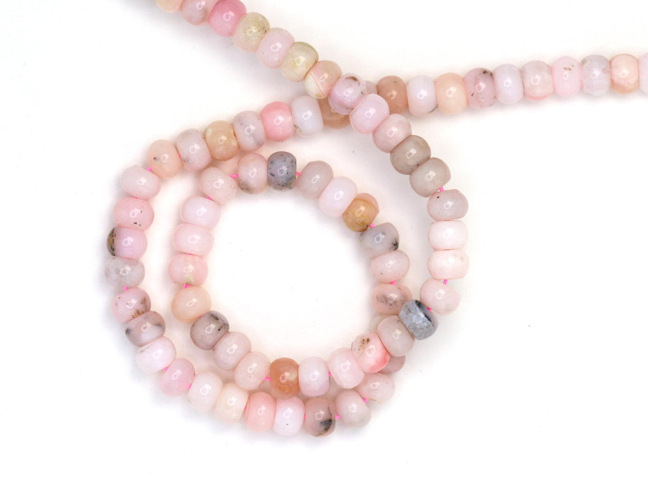 Pink Opal 6mm Smooth Rondelles