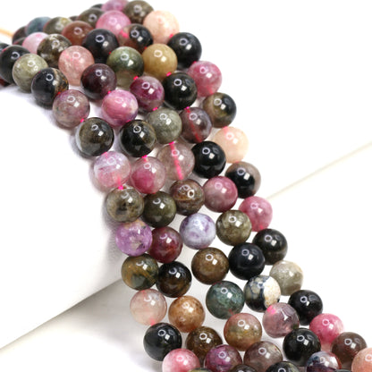 Watermelon Tourmaline 6mm Smooth Rounds Bead Strand
