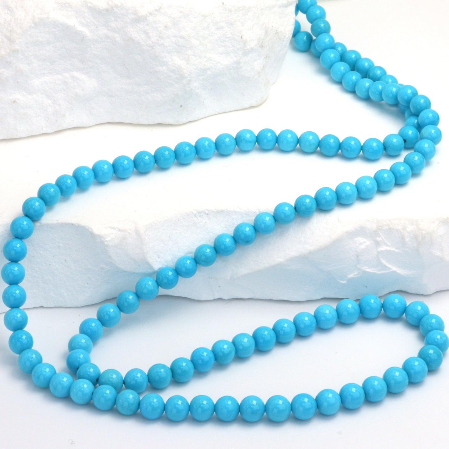 Sleeping Beauty Turquoise 4mm Smooth Rounds