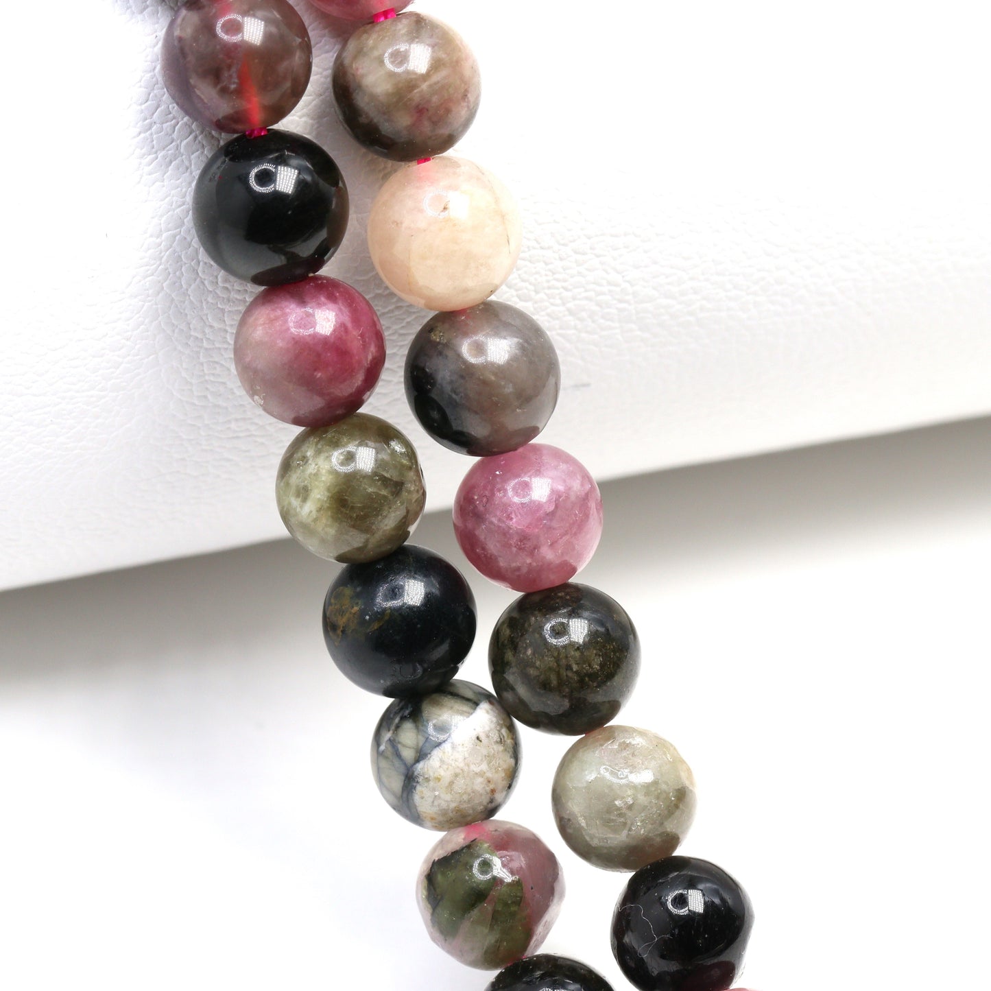 Watermelon Tourmaline 6mm Smooth Rounds Bead Strand