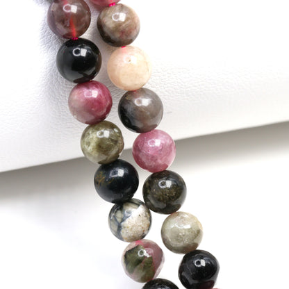 Watermelon Tourmaline 6mm Smooth Rounds Bead Strand