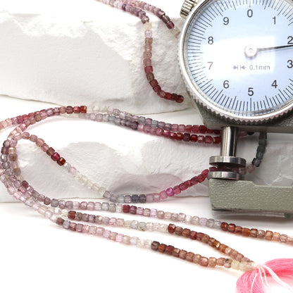 Multi Spinel 2mm Faceted Cubes