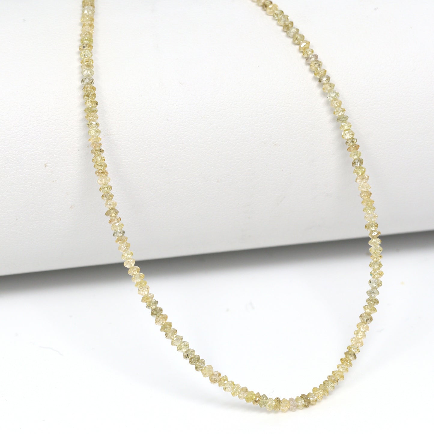 Yellow Diamond 1.8mm – 2.3mm Hand Faceted Rondelles Bead Strand