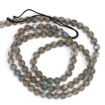 Blue Labradorite 4mm Smooth Rounds Bead Strand
