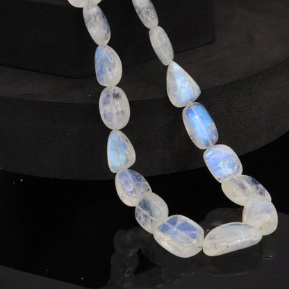 AAA Blue Rainbow Moonstone 14x10mm Smooth Nuggets