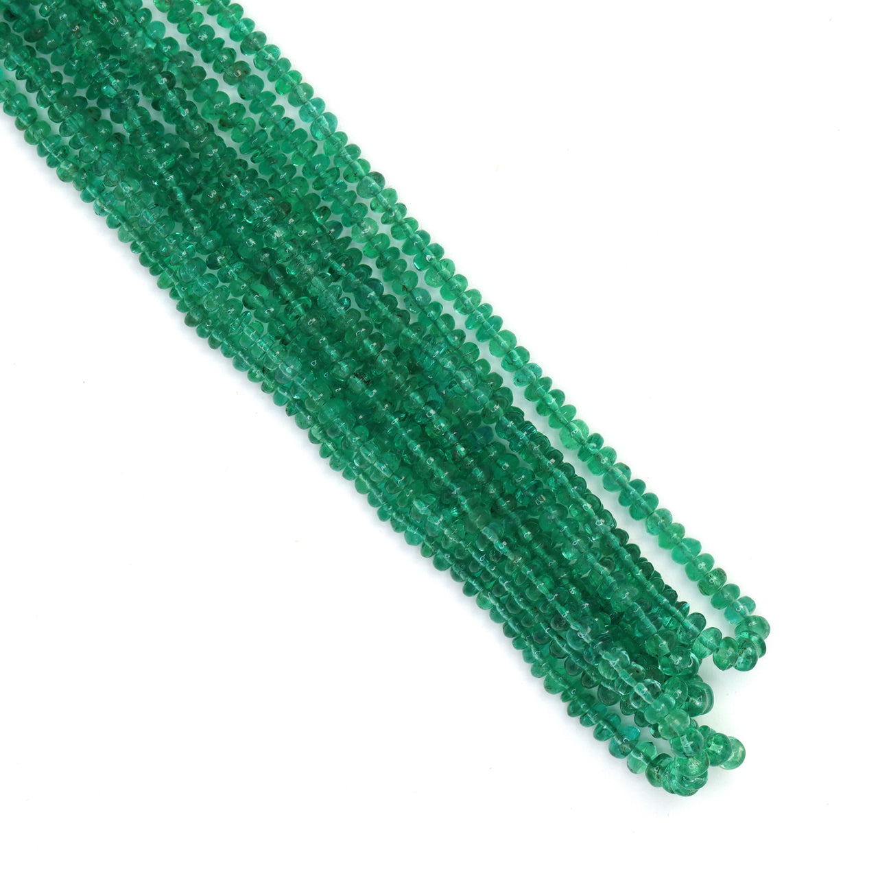 Green Emerald 2.2mm - 3mm Smooth Rondelles Bead Strand