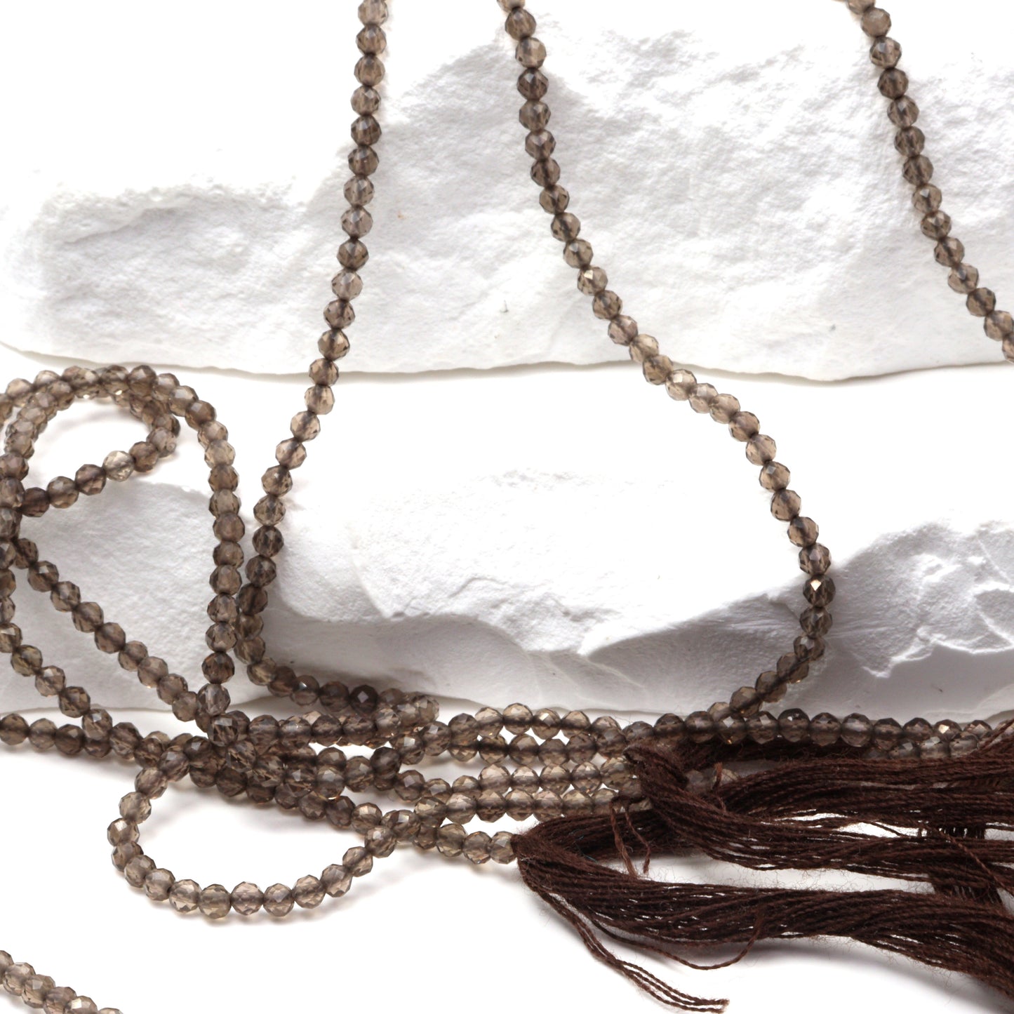 Smoky Quartz 2mm Faceted Rounds