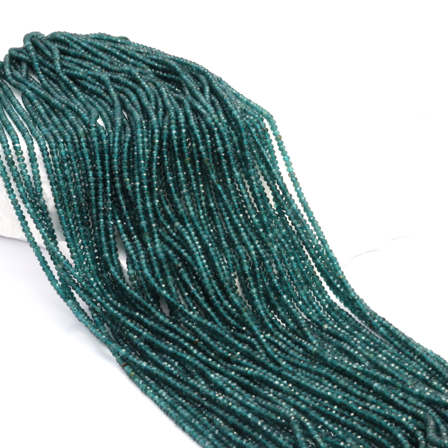 Blue-Green Grandiderite 2.5mm Faceted Rondelles