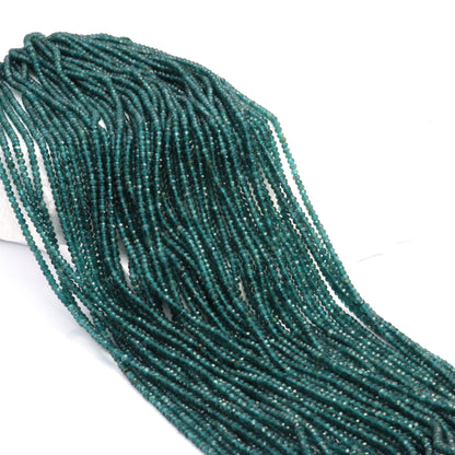 Blue-Green Grandiderite 2.5mm Faceted Rondelles