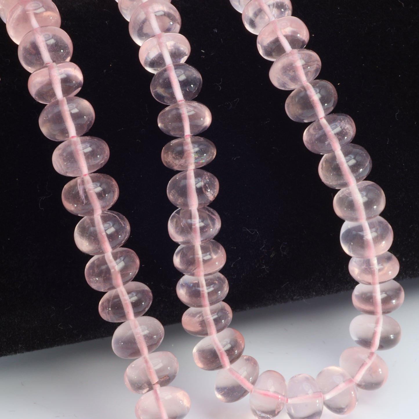 Pink Rose Quartz 8mm Smooth Rondelles