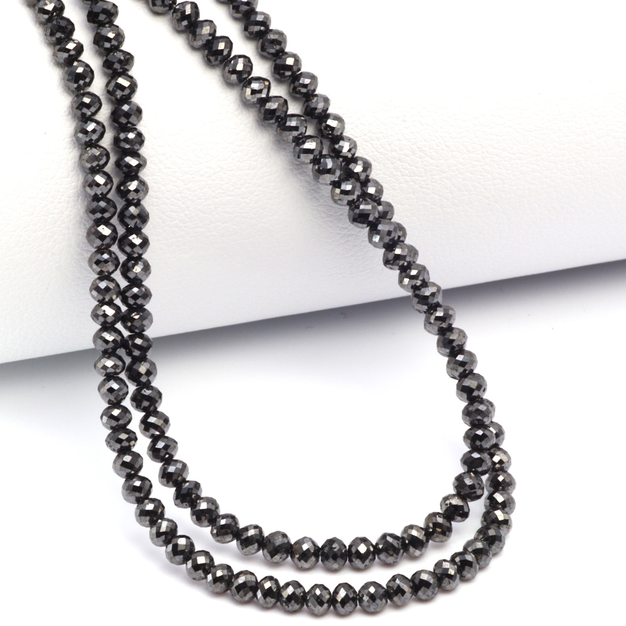 Black Diamond 3mm Faceted Rondelles