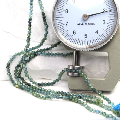 Ombre Blue Sapphire 2mm Faceted Rounds