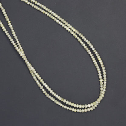 Taupe Diamond 1.9mm - 2.2mm Hand Faceted Rondelles Bead Strand