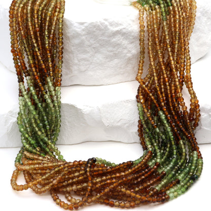 Petro Tourmaline 2mm Faceted Rondelles Bead Strand