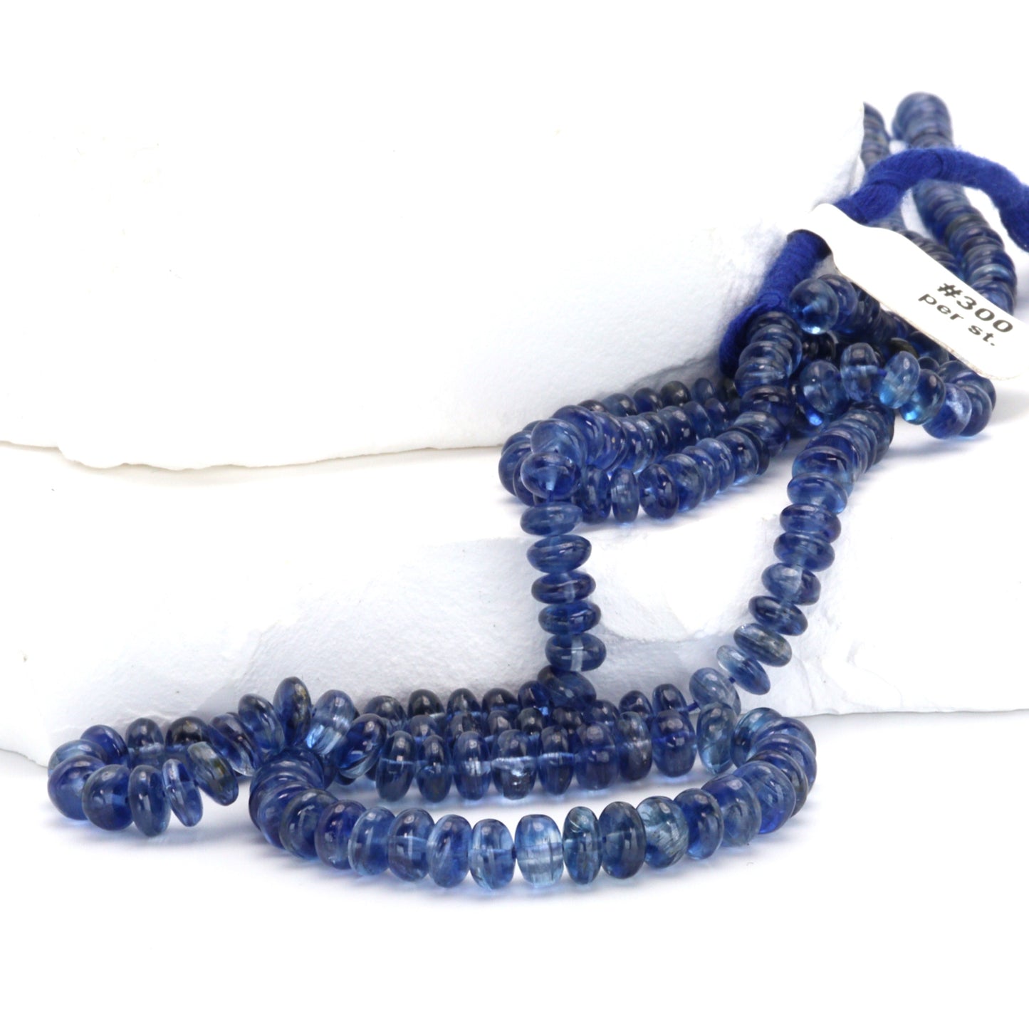 Blue Kyanite 5mm Smooth Rondelles