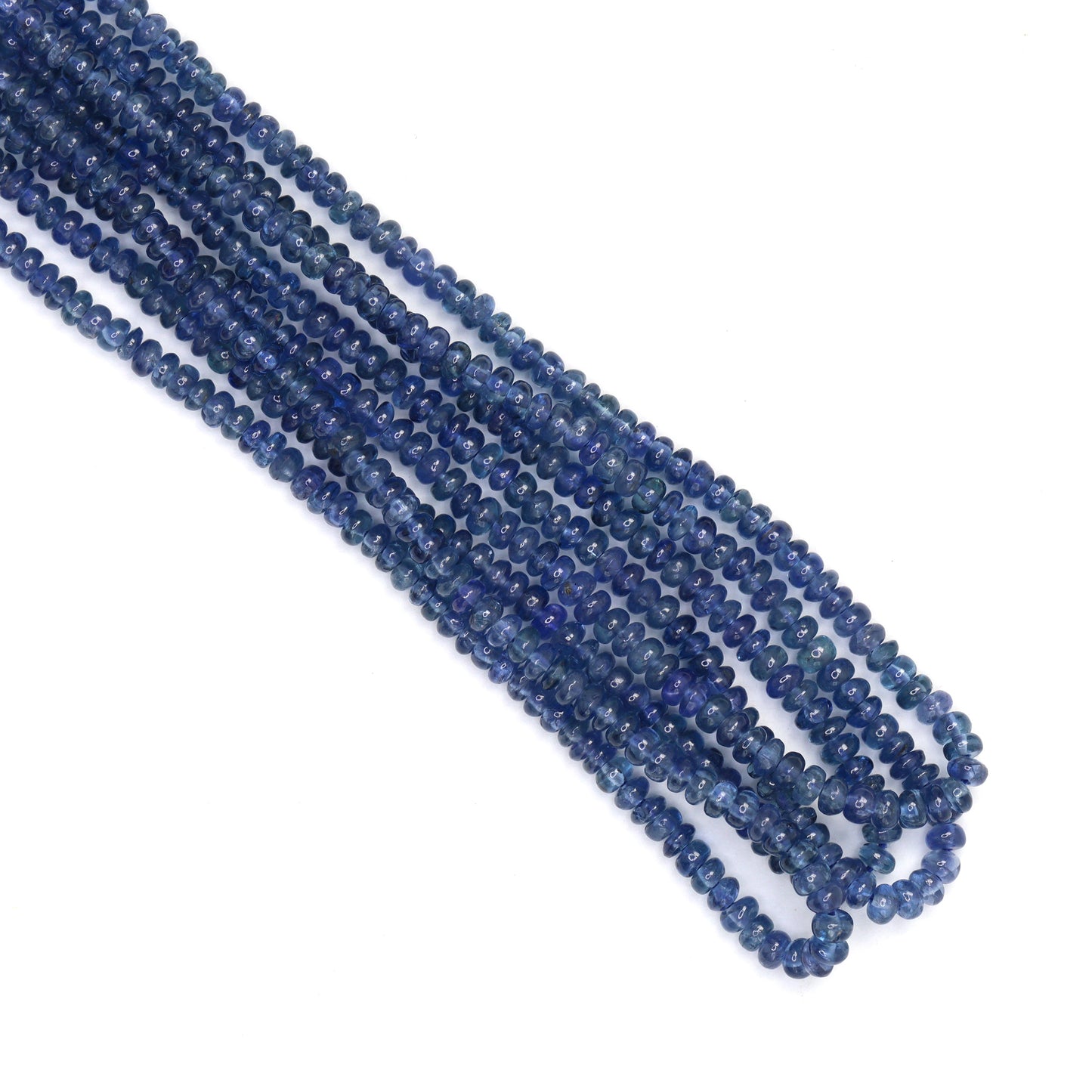 Cornflower Blue Sapphire 2.5mm - 3.0mm Smooth Rondelles Bead Strand