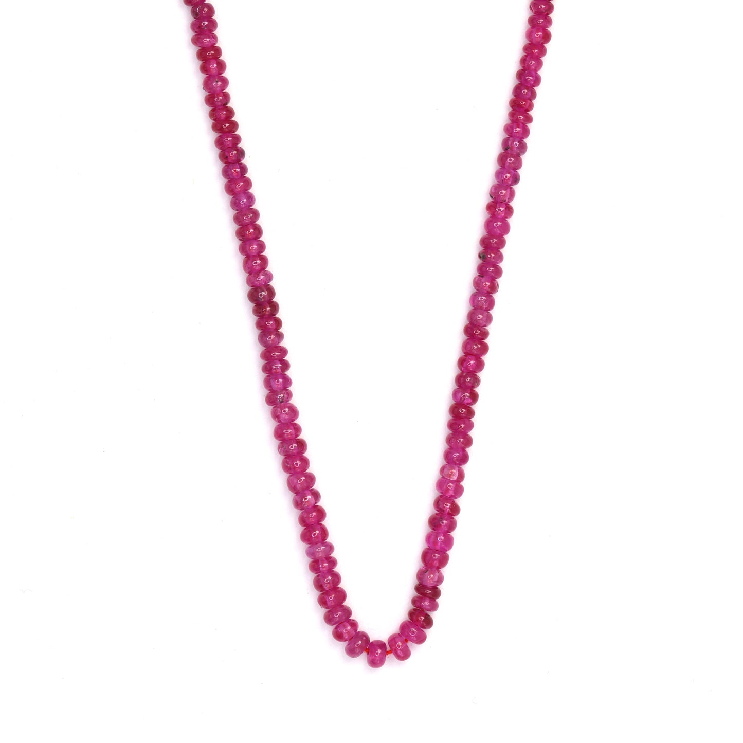 Pink Sapphire 2mm - 3mm Smooth Rondelles Bead Strand